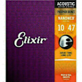 Miniatyrbilde 1 av 3: Elixir akustiske gitarstrenger Nanoweb Phosphor Bronze Light 16002