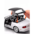 Miniatyrbilde 3 av 4: Miniatyr Mazda MX-5 Støpt Modell med Lyd & Lys, Lekerbil med Åpningsbare Dører for Barnesamling [GPA] Red