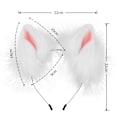 Miniatyrbillede 6 af 6: Simulations plys ræveører pandebånd hale cos tøj kostume -a[GP] Vitt pulver