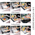 Miniatyrbillede 5 af 5: Foldbar multifunktionel campingvask, plastsilikon vask