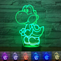 Miniatyrbilde 1 av 7: Hnfsliuhao Yoshi Mario 3D LED USB-lampe Tegneseriefigur S