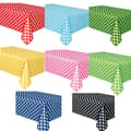 Set med 8 färger rektangulär PVC vaxduk 137*183cm prickig
