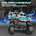Miniatyrbild 3 av 8: Monster Truck Leksaker, 2.4GHz RC Monster Trucks för Pojkar, 1:20 Dinosaurie RC Bilar med Ljus och Musik, Fjärrstyrd Stuntbil, 360° Snurr, för Barn Blue