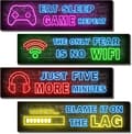 4 Neon Gaming-affischer för tonårspojkars rumsinredning
