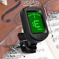 Miniatyrbilde 4 av 5: Gitarr Stemmer Clip-On, Gitartilbehør Digital Stemmer med Plektrum for Akustisk Gitar, Elektrisk Gitar, Bass