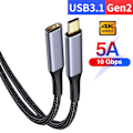Miniatyrbillede 10 af 10: USB C forlængerkabel USB 3.1 Gen2 2M 2m