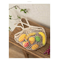 Miniatyrbilde 2 av 5: 3-pakks mesh bomullsnett handleposer (30*35*10cm), gjenbrukbar mesh