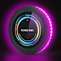 Miniatyrbillede 1 af 5: Genopladelig LED-frisbee - 16 millioner farver RGB - Smarte tilstande - Automatisk tænding - Sjov gave til jul, fødselsdag og camping Purple