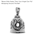 Miniatyrbild 5 av 5: Bell Angel Wing Knight Bell Bokstäver Nyckelring Motorcykel Cykel Ridning Guardian Bell 1 bit silver IC