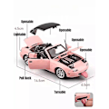 Miniatyrbilde 2 av 4: Miniatyr Mazda MX-5 Støpt Modell med Lyd & Lys, Lekerbil med Åpningsbare Dører for Barnesamling [GPA] Red