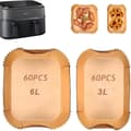 Bakepapir til Airfryer for Philips Dual Basket 6L 3L 3000-serien