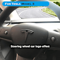 Miniatyrbillede 3 af 5: 3-pak Tesla Model 3 Rat Logo Dekaler (Matt Sort)