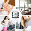 Miniatyrbilde 5 av 5: Digital kjøkkentimer magnetisk stoppeklokke med klokke, magnet, 3-nivå volum, LCD-skjerm for matlaging, sport, studier, 2 AAA-batterier
