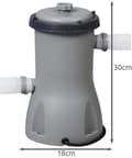 Miniatyrbild 10 av 10: BESTWAY Filter Pump 3028 l/h – Pool Pump Model 58386 Blå, Grå 4.22
