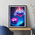 Pikkukuva 1 / 5: Timanttimaalaus DIY 5D Diamantmålning - 30x40cm-Lootuskukka - varastossa