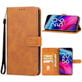 Miniatyrbillede 1 af 5: Til TCL 505 Læder Telefoncover (YJD) Brown