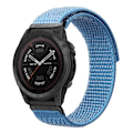 Miniatyrbillede 3 af 4: Til Garmin Tactix 7 Pro/Fenix 7X/Fenix 6X Pro 26mm Nylon urrem håndledsrem erstatning Azure, Blu Azure, Sky Blue Style E Other Smartwatch Model