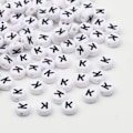 Pikkukuva 1 / 7: 7x4mm akryyliset aakkoskirjainhelmet DIY-korujen valmistukseen 50/100/200kpl[GPA] K