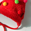Miniatyrbilde 1 av 2: Hundjulpynt for jul, høst og vinter, stilig og søt julekostyme for katt, tilbehør for kattunger og valper, rød hatt, fargerik ball, L (passer