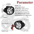 Miniatyrbilde 2 av 10: 2 stk 6 LED-frontlykter for motorsykkel