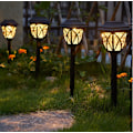 Miniatyrbillede 2 af 5: Sæt med 2 solcellelamper, LED-lys, have, sort