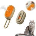 Steam Brush for Cat & Dog - Grooming Brush with Steam & Massage Function brown