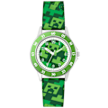 Miniatyrbild 2 av 3: Minecraft Creeper Analog Klocka Grön Vit One Size[GPA] Green/White One Size