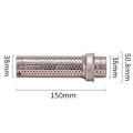 Miniatyrbilde 5 av 5: 2x Universal Motorsykkel Eksosrør Lyddemper Db Killer-lyddemper Lyd Eliminator Mesh Db Killer-si silver