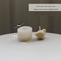 Miniatyrbillede 1 af 6: Lysforme lys stearinlys DIY støbeforme i silikone lz22107 middels bjørnehode