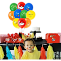 Miniatyrbillede 3 af 4: 20 stk Pikachu Fødselsdag Ballongbue Grattis på Fødselsdagen 20 random ballons