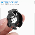 Miniatyrbilde 3 av 5: 2 stk. CR2450 Knappcelle Batteriholder Brett 2 Pin Svart