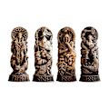 Miniatyrbillede 1 af 5: 4 stk. Nordiske Guder Dekorativ Resin Statuer Tilføj Charme til Dit Hjem
