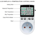 Miniatyrbillede 3 af 5: Digital / Varme- og køletermostat stikdåse LCD temperaturregulator, 2...
