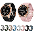 Miniatyrbild 5 av 5: För Garmin Fenix 7s / 6s / 5s Snabbfäste Silikon Armbandsrem White