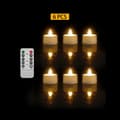 Flamlösa LED-värmeljus med fjärrkontroll och timer för heminredning och bröllop 6-pack Remote
