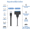 Miniatyrbillede 5 af 10: Adapterkabel USB 3.0 til SATA 2.0 20CM 2.0 20cm