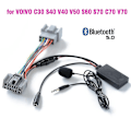 Miniatyrbild 1 av 5: Bil Bluetooth 5.0 Trådlös Telefonsamtal Handsfree Aux In Adapter för Volvo C30 S40 V40 V50 S60 S70 C70 V70 Xc70 S80 Xc90 med Mic-Xin