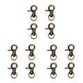 Miniatyrbillede 1 af 5: 1/2/3/5 4 stk. zinklegering hummerlås drejelige udløserclips bronze 30 mm Bronze 30mm 3Set