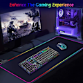 Miniatyrbillede 6 af 7: GMS-X5 RGB Gaming Musemåtte med LED-lys i 7 farver black 660