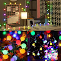 Miniatyrbild 2 av 5: LED-ljusslingor med USB-kontakt - 16 färgväxlande 6,5 m 50 LED-glober för inomhusbruk