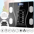 Miniatyrbilde 3 av 10: Digital Baderomsvåg Kroppsfett BMI Monitor SVART Black