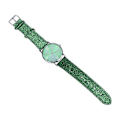 Miniatyrbillede 1 af 4: Elegant Snøfnug Ansigt Jul Klok Mode Dame Armbåndsur Grøn