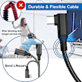 Miniatyrbilde 4 av 5: Link-kabel for Oculus Quest 2 Hurtiglading og Dataoverføring USB C 3.2 Gen1 5Gbps PD Overføring Ladekabel VR Headset Link-kabel Svart Black 5M