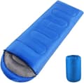 Sovepose til voksne, enkelt kuvert sovepose til voksne til 3 sæsoner, letvægts camping vandreture [GP] Blue