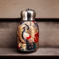 304 Rustfrit Stål Vakuumisoleret Vandflaske 300ml Dyreprint Rund Peacock