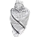 Pikkukuva 1 / 2: Palestiinalainen huivit, Keffiyeh, Arafat Hatta, korotettu tupsuilla, Shemagh Keffiyeh arabialainen koiranhammastyyli 100%