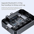 Pikkukuva 5 / 5: NFC Bluetooth -vastaanotin, Bluetooth 5.3 Aux -sovitin autoon, langaton äänivastaanotin kotistereojärjestelmään/