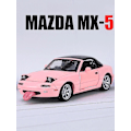 Miniatyrbilde 4 av 4: Miniatyr Mazda MX-5 Støpt Modell med Lyd & Lys, Lekerbil med Åpningsbare Dører for Barnesamling [GPA] Red