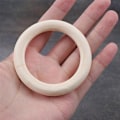 Miniatyrbillede 1 af 5: 30 stk 70 mm Træringe, Træringe til DIY-håndværk, Makrame Planteophæng, Smykker og J