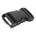 5 Pcs Quick Release Buckle Plastic Double Adjustable Strap Buckles Replacement DIY Crafts for Backpack Black For 25mm Wide Strap